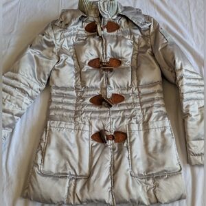 ✨ Iceberg Gilmar Silver Hooded Toggle Puffer Coat – Size Small (42) ✨